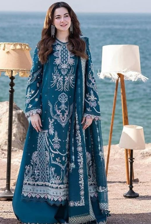 Teal Blue  Palazzo & Dupatta - 3 Piece Festive Suit