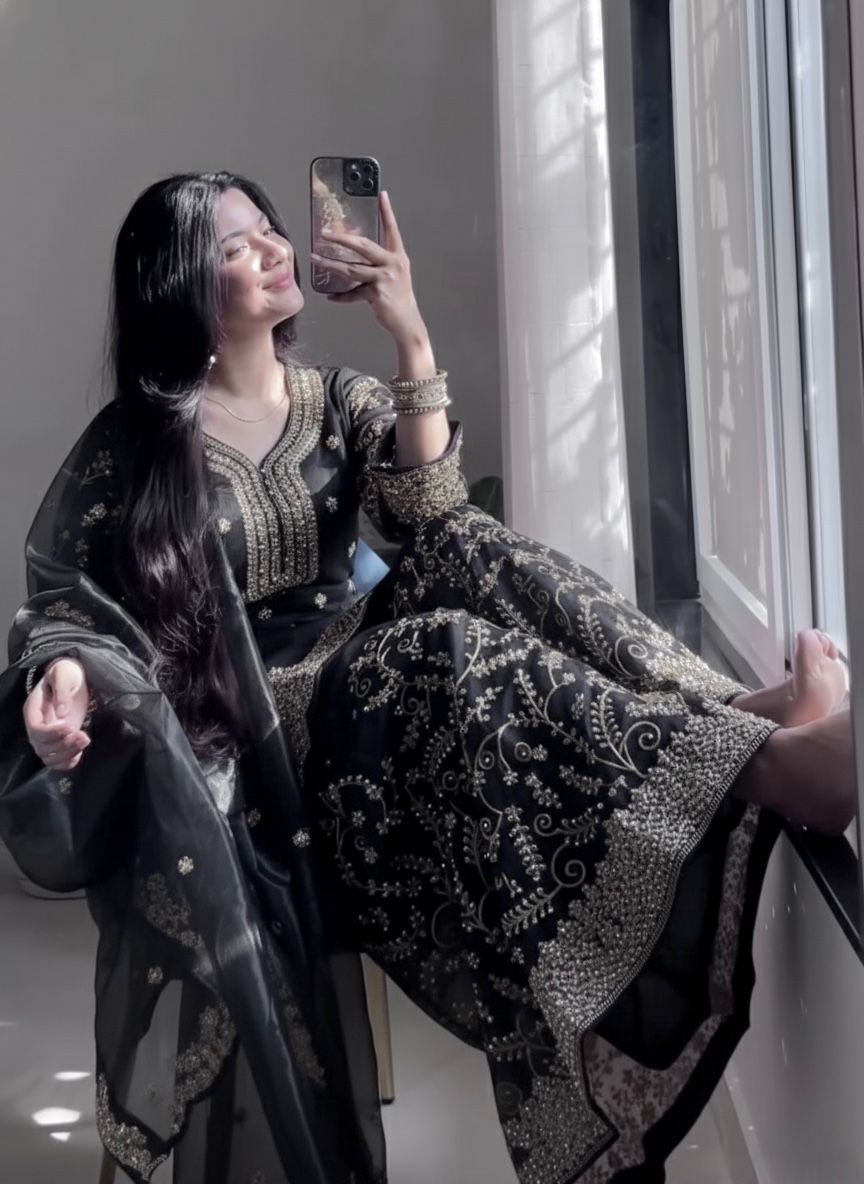 remium Black Velvet Suit