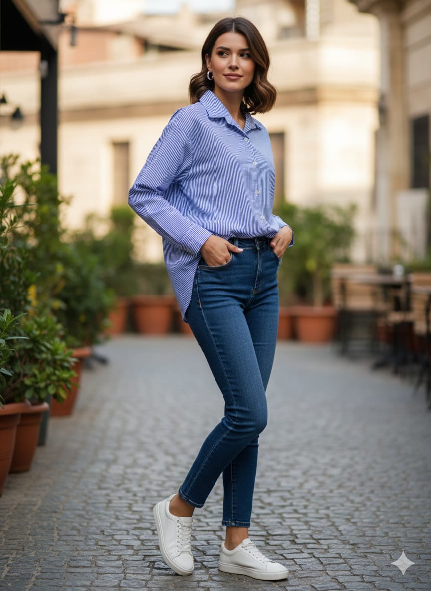 Trendy Stripe lining shirts